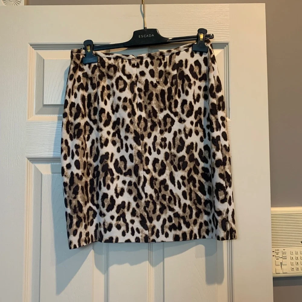 Black Label by Chico’s Brown/Tan Leopard Skirt sz 1